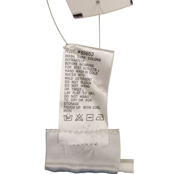 Vintage 90s Crocheted Button Front Tank Top Vest Size M Blue Deadstock NEW Boho - Picture 4 of 10